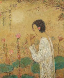 Painting, La musicienne, Jia Juanli