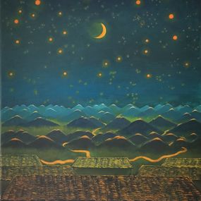 Gemälde, Starry Night, Lexi Caiqin