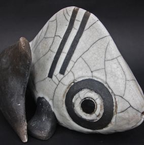 Sculpture, Gros poisson raku, Changzheng Zhu