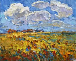 Painting, Sunflower field, Oksana Ivanyuk