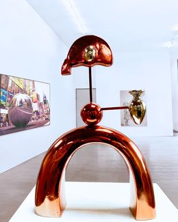 Sculpture, Ménine offrante de Velazquez Nickel rouge, Martín Duque