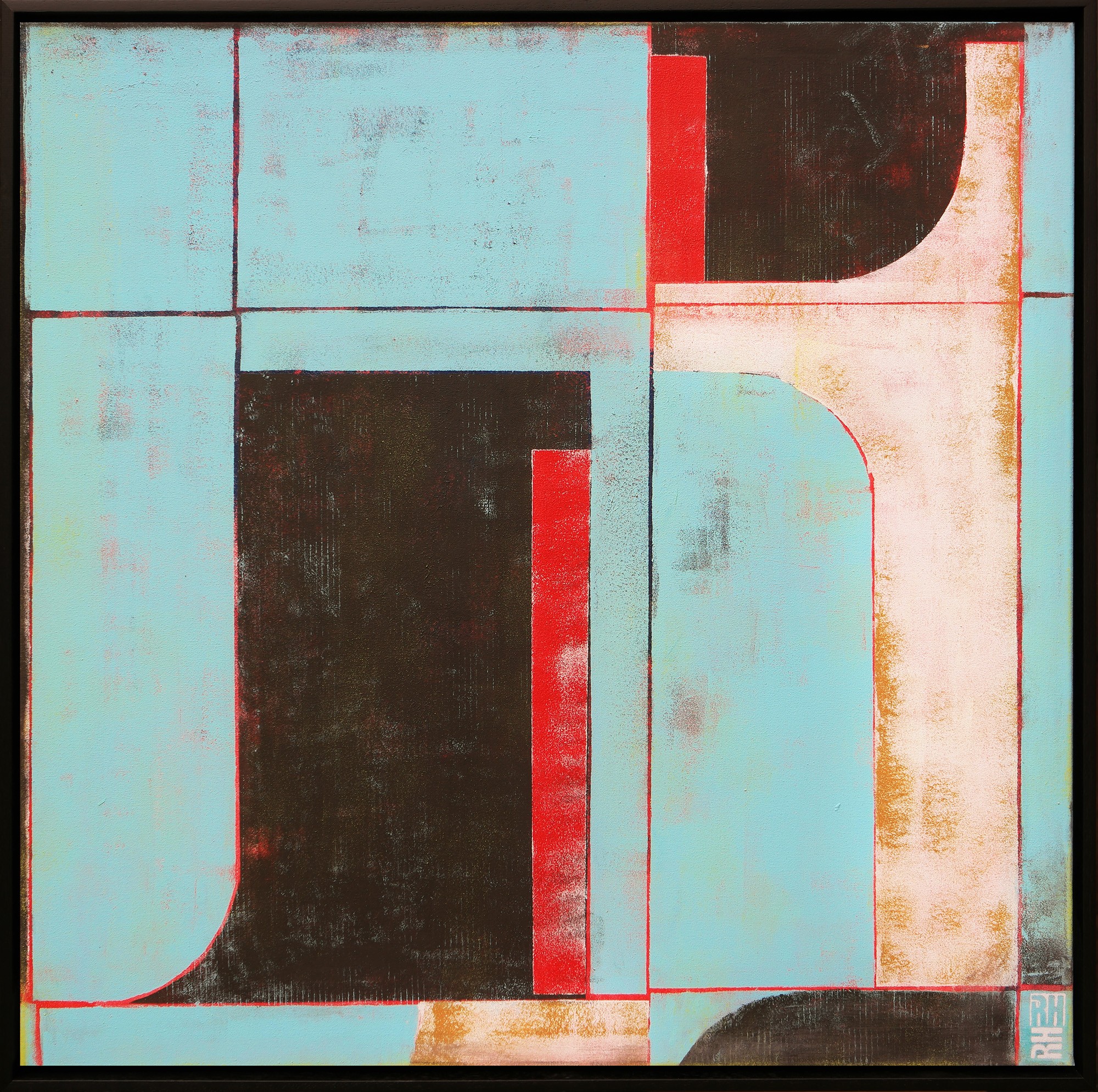 Ronald Hunter, Circle in Circle Black & Blue Ronald Hunter, Circle in Circle Black & Blue