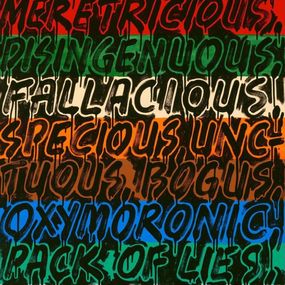 Peinture, Mendacious, Mel Bochner