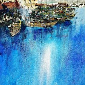 Fine Art Drawings, Blue lagoon, Jonathan Kwegyir Aggrey