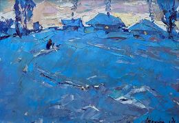 Painting, Evening road, Ivanyuk Oleksiy