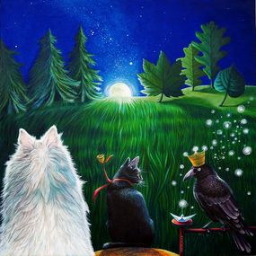 Painting, Conversation about the big firefly, Galia Chuntova