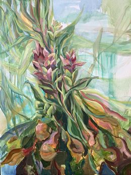 Painting, In the energies of Ginger. Foliage Original oil painting on canvas, Momalyu Liubov Kriuchkova