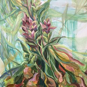 Peinture, In the energies of Ginger. Foliage Original oil painting on canvas, Momalyu Liubov Kriuchkova