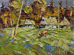 Painting, Edge of the village, Oksana Ivanyuk