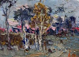 Gemälde, Frosty evening, Oksana Ivanyuk