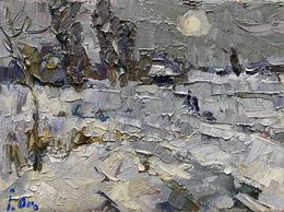Gemälde, It snowed, Oksana Ivanyuk