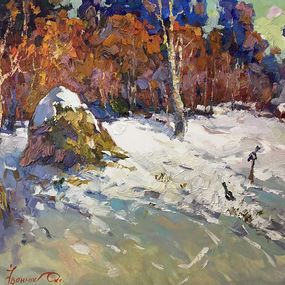 Peinture, The first snow, Oksana Ivanyuk