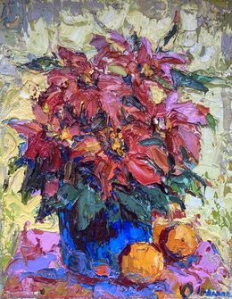Peinture, Christmas flower, Oksana Ivanyuk