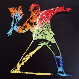 Painting, the Banksy Man Colors, Spaco