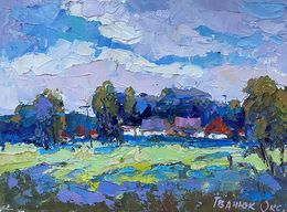 Painting, Edge of the village, Oksana Ivanyuk