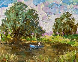 Gemälde, Under the willows, Ivanyuk Oleksiy