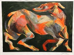 Gemälde, Sans titre - chien, Kazy Usclef