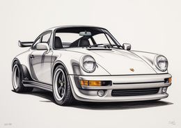 Print, Porsche sketch - EA, Ske