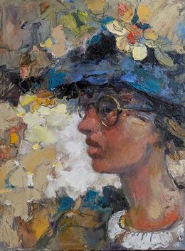 Peinture, Portrait with glasses, Krum Kostov