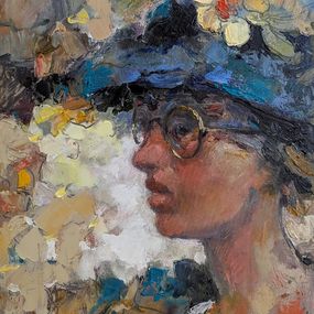 Painting, Portrait with glasses, Krum Kostov