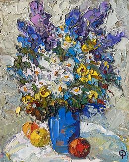 Painting, Flowers on the table, Oksana Ivanyuk