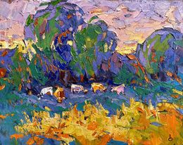 Painting, The sun is setting, Ivanyuk Oleksiy