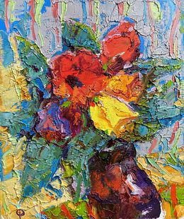 Gemälde, A bouquet of tulips, Ivanyuk Oleksiy