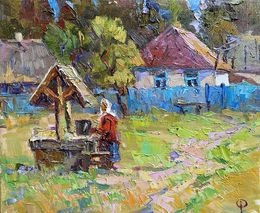 Gemälde, Near the well, Oksana Ivanyuk