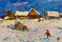 Gemälde, A frosty day, Oksana Ivanyuk
