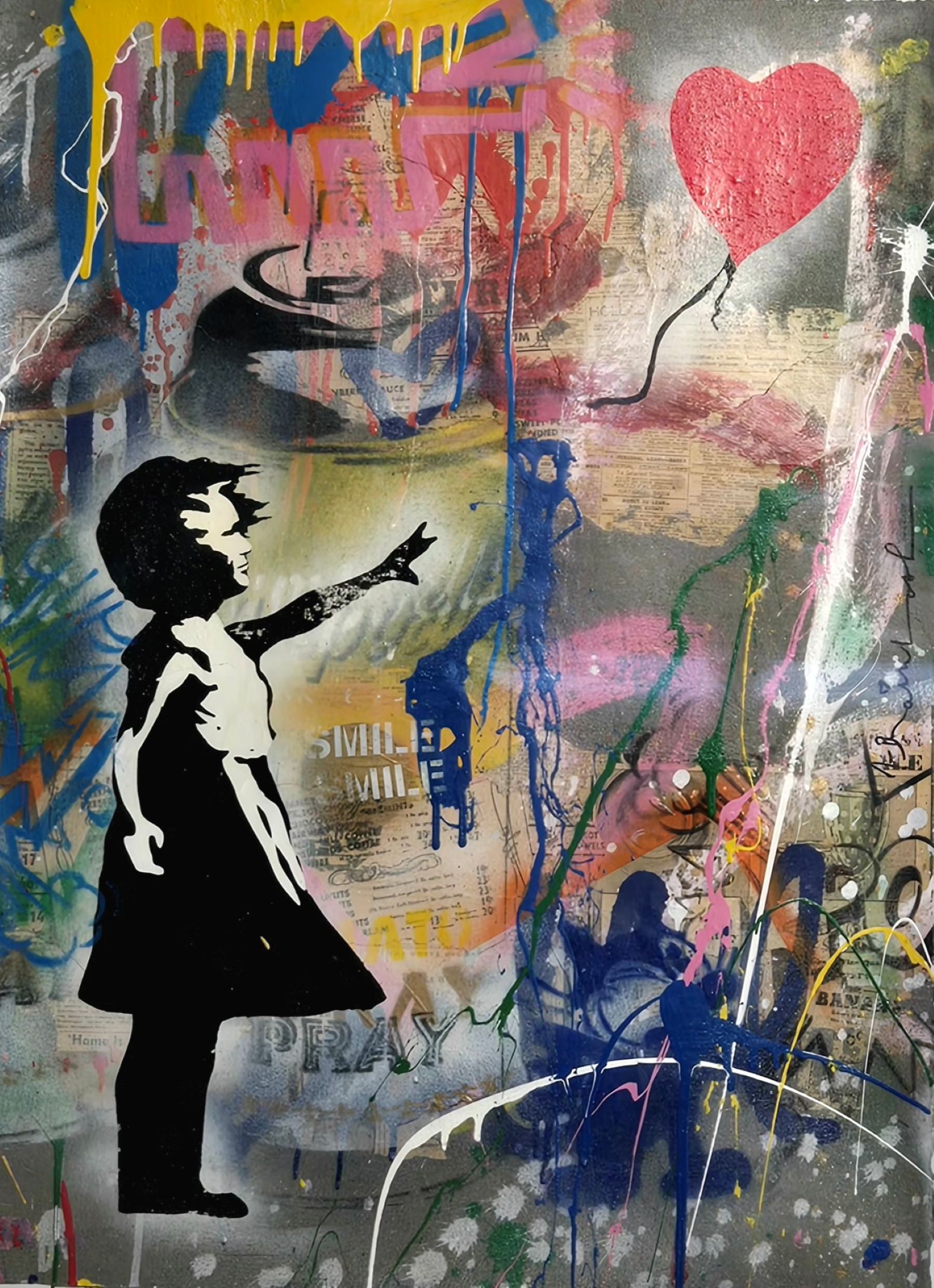 Mr Brainwash, Balloon girl Mr Brainwash, Balloon girl