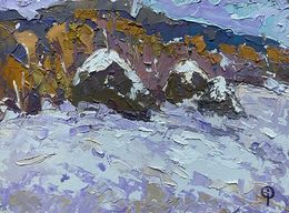 Gemälde, The first snow, Oksana Ivanyuk