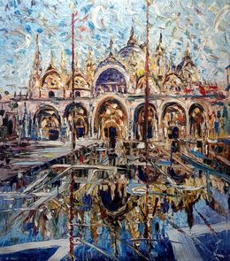 Painting, Riflessi dorati su San Marco, Antonino Puliafico