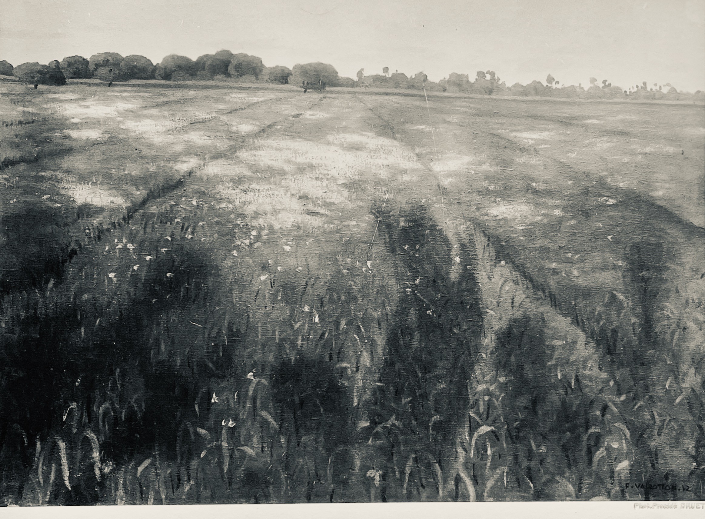 Eugène Druet, Félix VALLOTTON (1865-1925) Champ d'avoines Oat fields Paysage Eugène Druet, Félix VALLOTTON (1865-1925) Champ d'avoines Oat fields Paysage