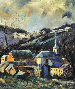 Painting, An old village, Pol Ledent