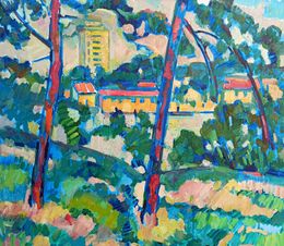 Painting, City view, Peter Tovpev