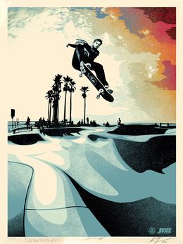 Print, Greyson Fletcher - The Harmony of Form and Style - signée des 3 artistes, Shepard Fairey (Obey)