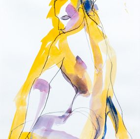 Gemälde, MV. 24-8 - Série Croquis Modèle Vivant, Gilles Le Tron