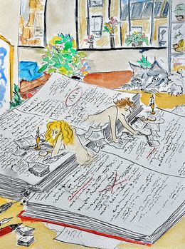 Painting, Learning a thing or two, about you, Gabrielle Rul