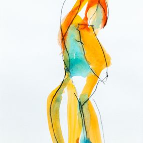 Gemälde, MV. 24-7 - Série Croquis Modèle Vivant, Gilles Le Tron