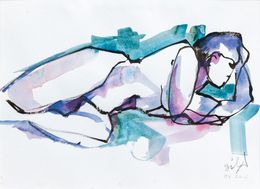 Gemälde, MV. 24-2 - Série Croquis Modèle Vivant, Gilles Le Tron