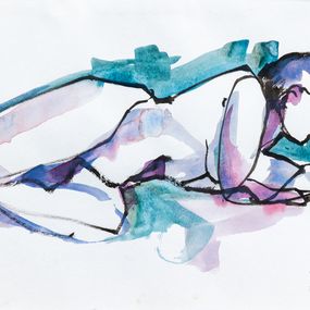 Gemälde, MV. 24-2 - Série Croquis Modèle Vivant, Gilles Le Tron