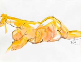 Gemälde, MV. 24-5 - Série Croquis Modèle Vivant, Gilles Le Tron