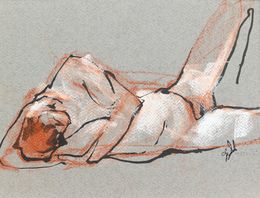 Dessin, MV. 24-6 - Série Croquis Modèle Vivant, Gilles Le Tron