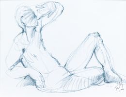 Dessin, MV. 24-10 - Série Croquis Modèle Vivant, Gilles Le Tron