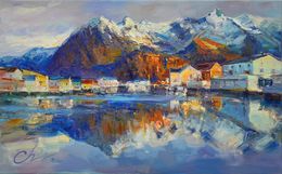 Painting, Dance of water and mountains, Serhii Cherniakovskyi