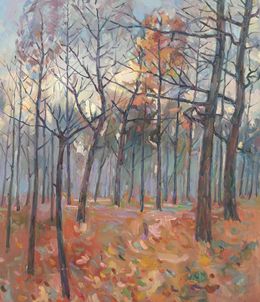 Painting, Forest landscape, Peter Tovpev