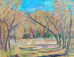Painting, Autumn alley, Peter Tovpev