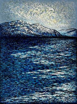Gemälde, Waves in the sky over Thunersee, Vik Schroeder
