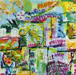 Gemälde, Vint alors le printemps - Série abstraction colorée, Flov'