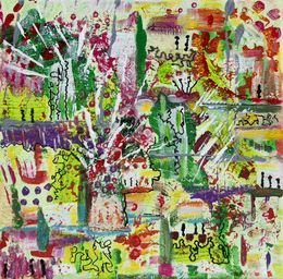 Peinture, Y'a d'la joie - Série abstraction colorée, Flov'
